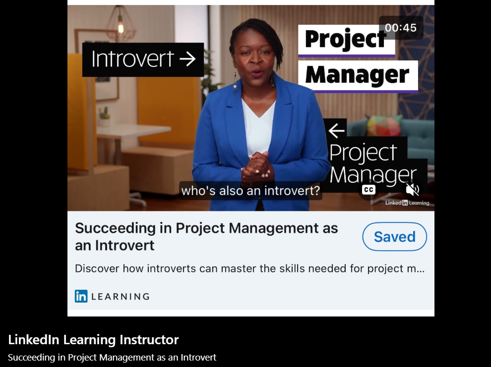 LinkedIn Learning course: Succeeding in Project Management as an Introvert, taught by Anna Anderson